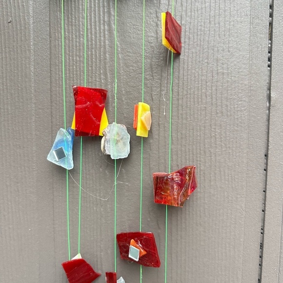 Hanging wall decor OOAK Assemblage Art Handmade Mosaic Indoor/Outdoor - Picture 7 of 15